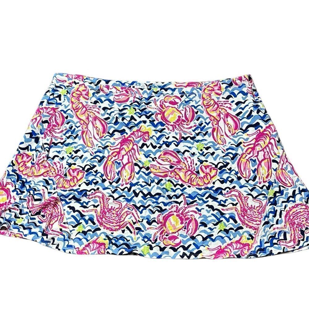 Ibkul women’s Bonnie print skort colorful lobster crab golf sports xl tennis